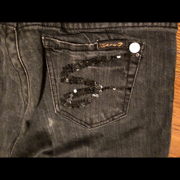 Seven Womens Jeans, Black Skinny Size 25 - Picture 4 of 7